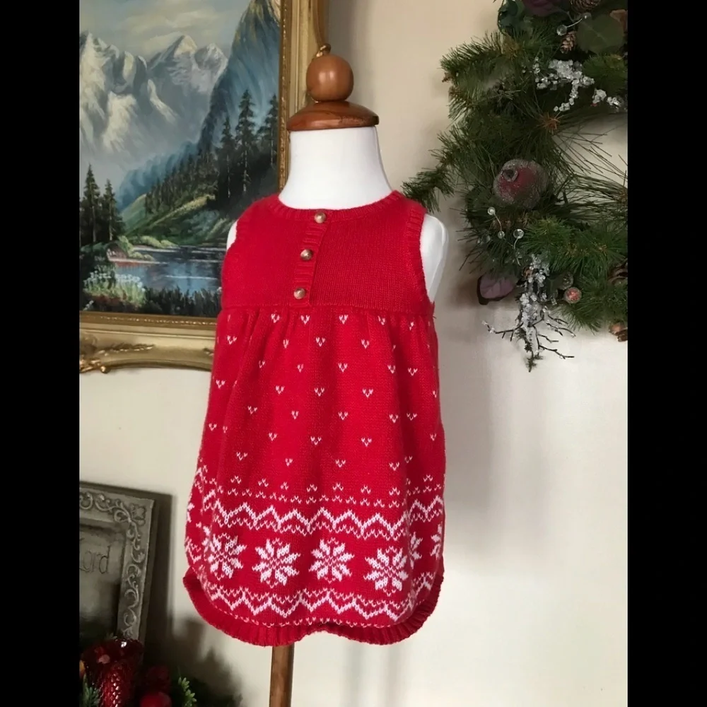 Carter’s Baby Girl Snowflake Sweater Dress